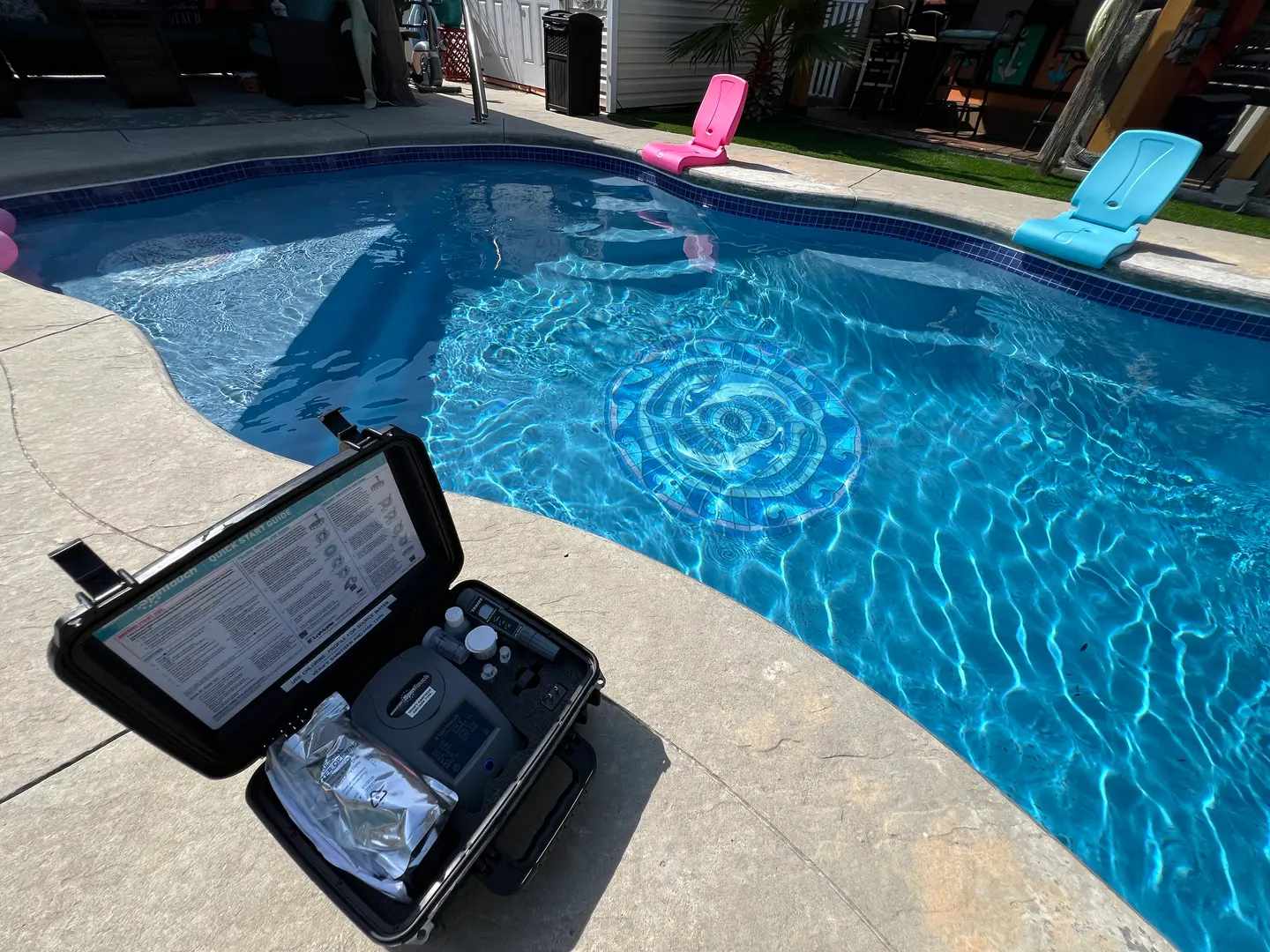 Pool equipment installed at a residential property in Oak Island
